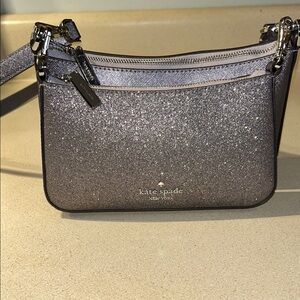 Kate Spade Sparkling Duet Crossbody Bag - Silver EUC Smoke Free No Stains